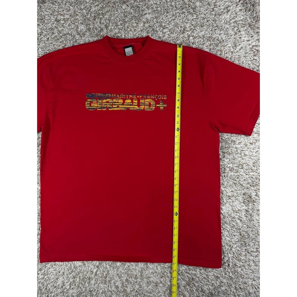 Vintage Marithe Francois Girbaud XXL Red Distressed Logo Tee Y2K Hip Hop Skate - Picture 4 of 9